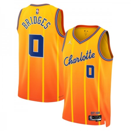 Dres Charlotte Hornets Miles Bridges Jordan 2025-26 City Edition Zlato Swingman